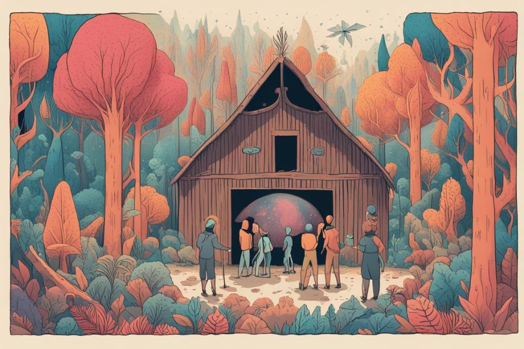 Image générée avec Runway, illustrant une des scene de "La libertée eternelle" sur la planete Majeure.