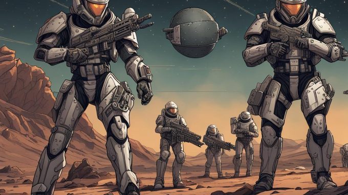 Image générée avec Runway, illustrant une des scenes de "La guerre eternelle"