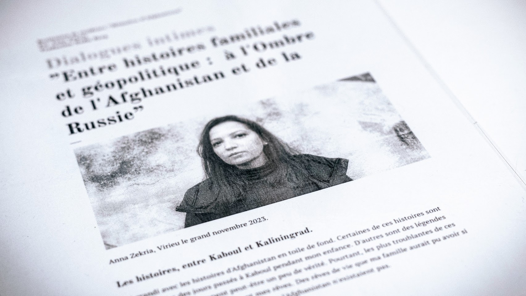 Anna Zekria : une résidence qui explore les mémoires individuelles et collectives à travers l&rsquo;art et les archives.