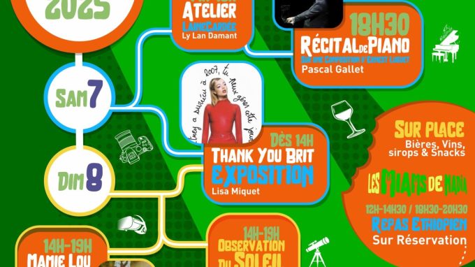 Affiche de la programmation de "Concert avec Vues" dans le jardin de la résidence la charmeuse à Ceyzerieu.